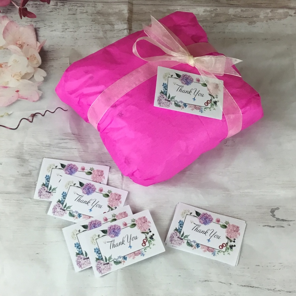 Thank YouCards,  Business Cards, Hydrangea flower , Floral Pattern